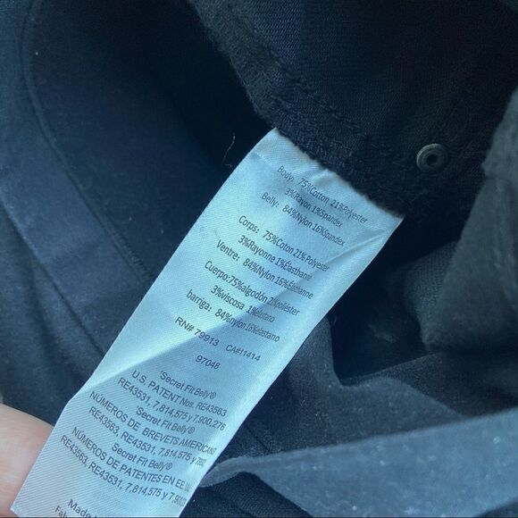 NEW Indigo Blue Black Waxed Denim Maternity Jeans - Picture 5 of 5